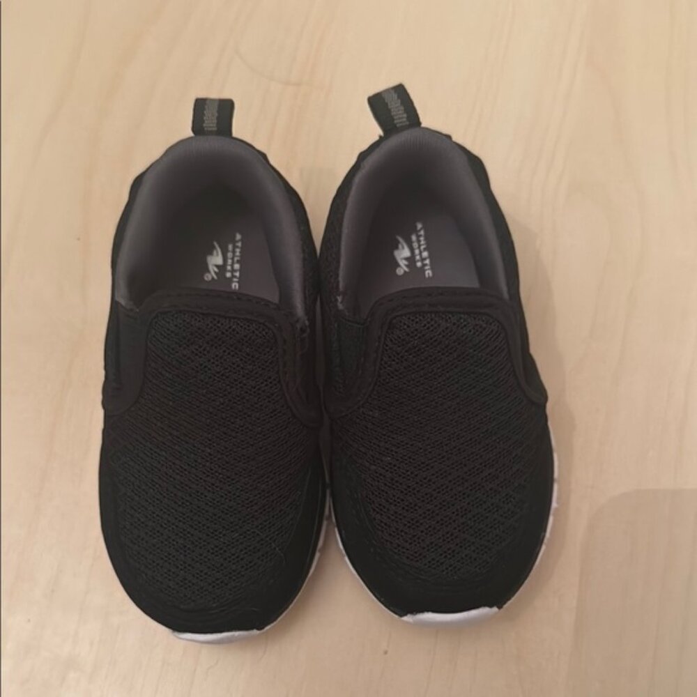 Black Kids Slip-On Shoes
